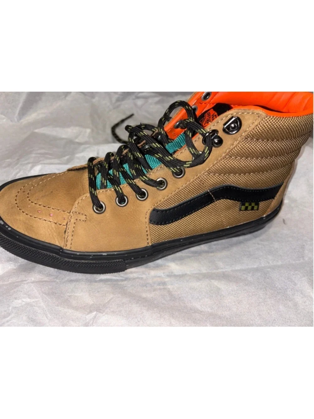 Vans Outdoor Skate Sk8-Hi's leather Super Grip Sneakers size Men’s 8.5 Women’s 7